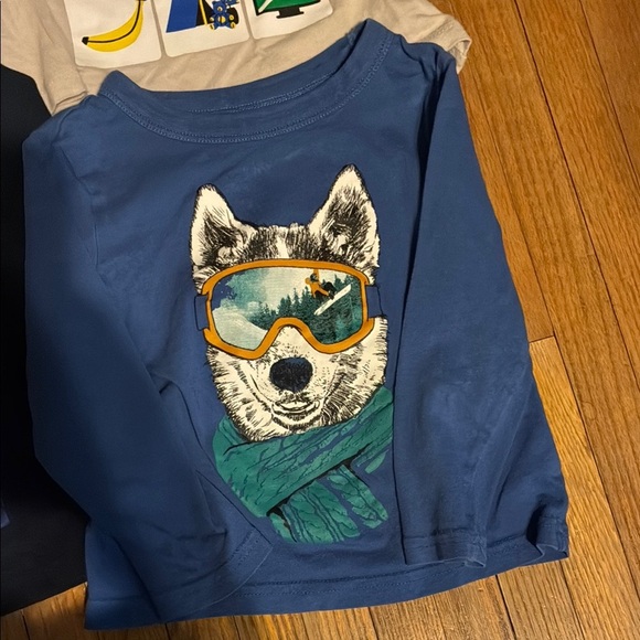 Assorted Kids Graphic Long Sleeve Shirt Set with one Dress Shirt - Picture 4 of 13